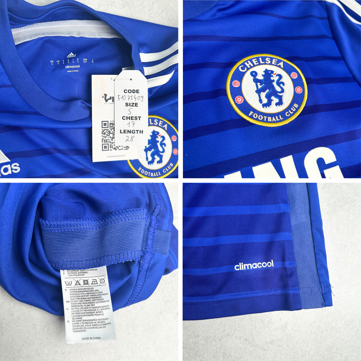 2014/15 Chelsea Home Shirt Adidas Drogba (S)