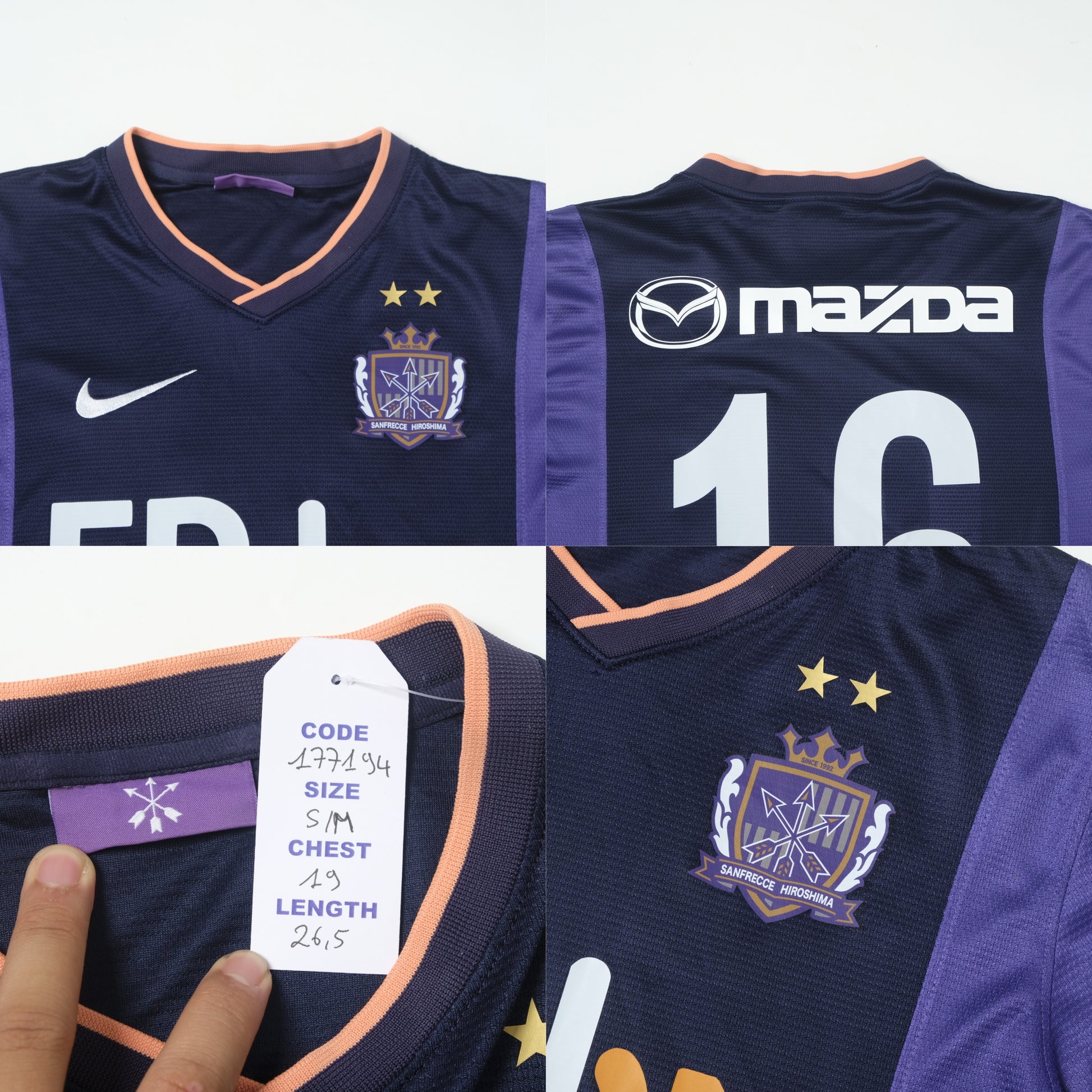 2014 Sanfrecce Hiroshima Home Shirt J-League Nike (S/M)