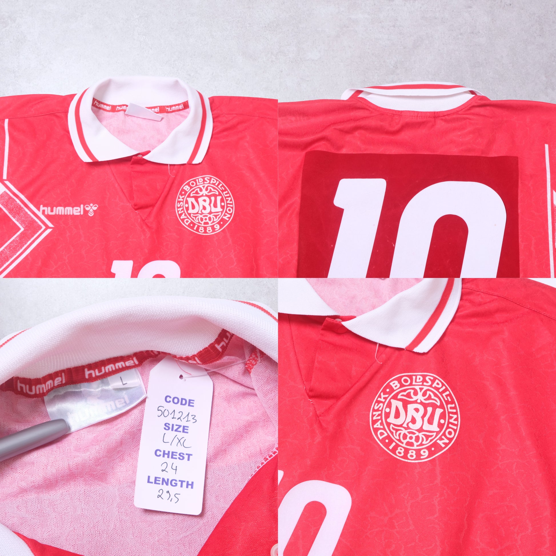 1994/96 Denmark Home Shirt Hummel (L/XL)