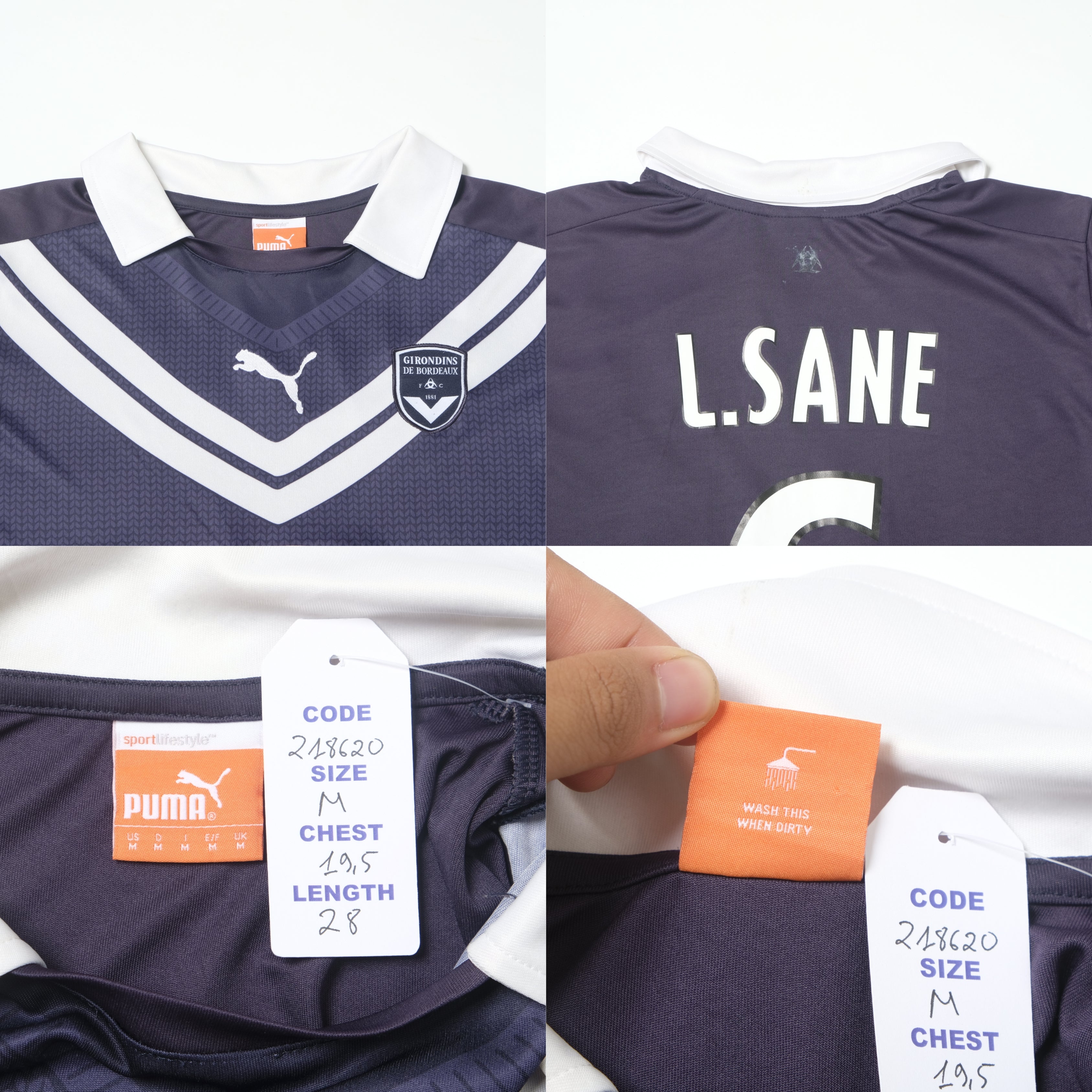 2012/13 Bordeaux Home Shirt Adidas Sane (M)