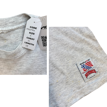 Camiseta de punto simple vintage Adidas USA Mundial 1994 Nutmeg (L)