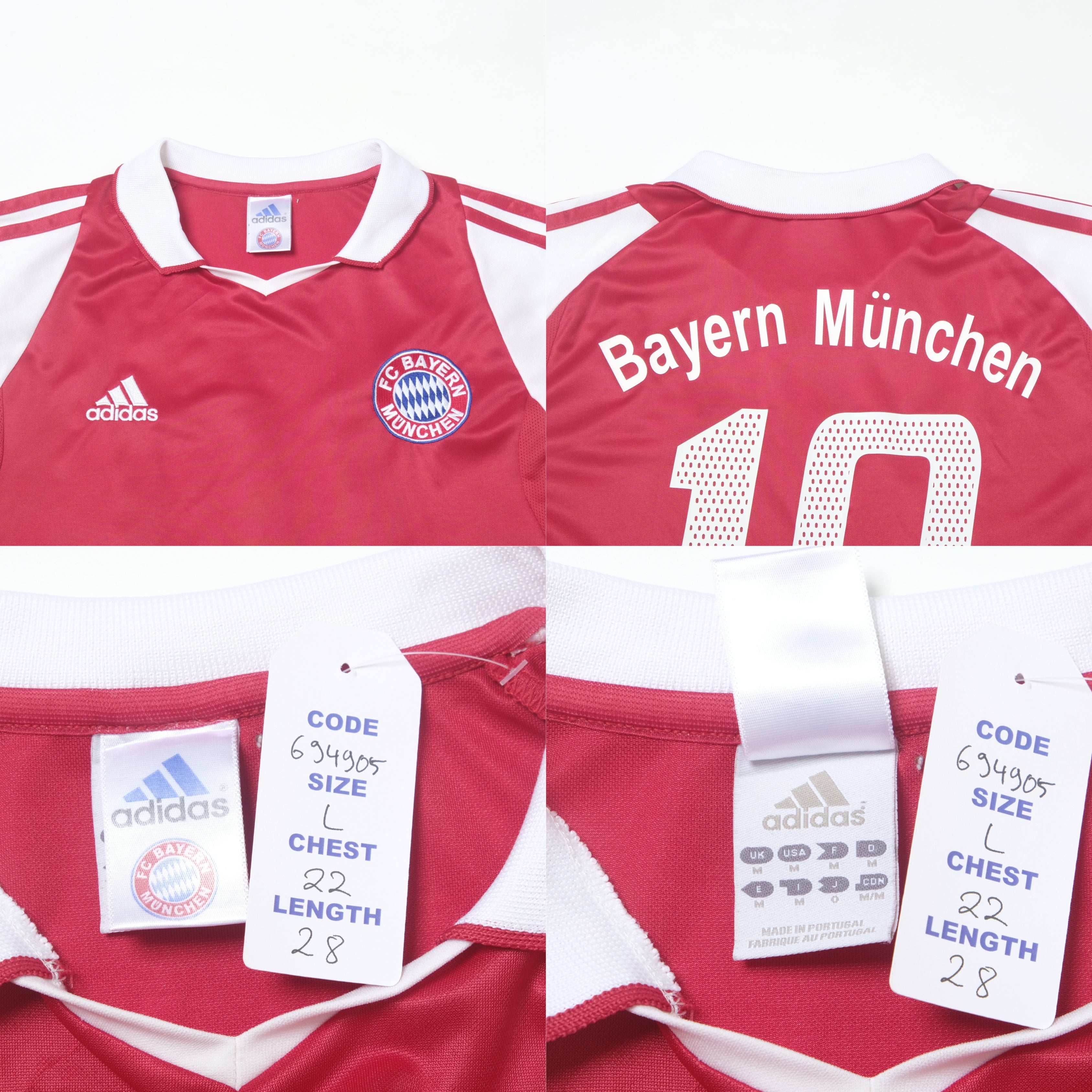 2003/04 Bayern Munich Home Shirt Adidas Makaay (L)