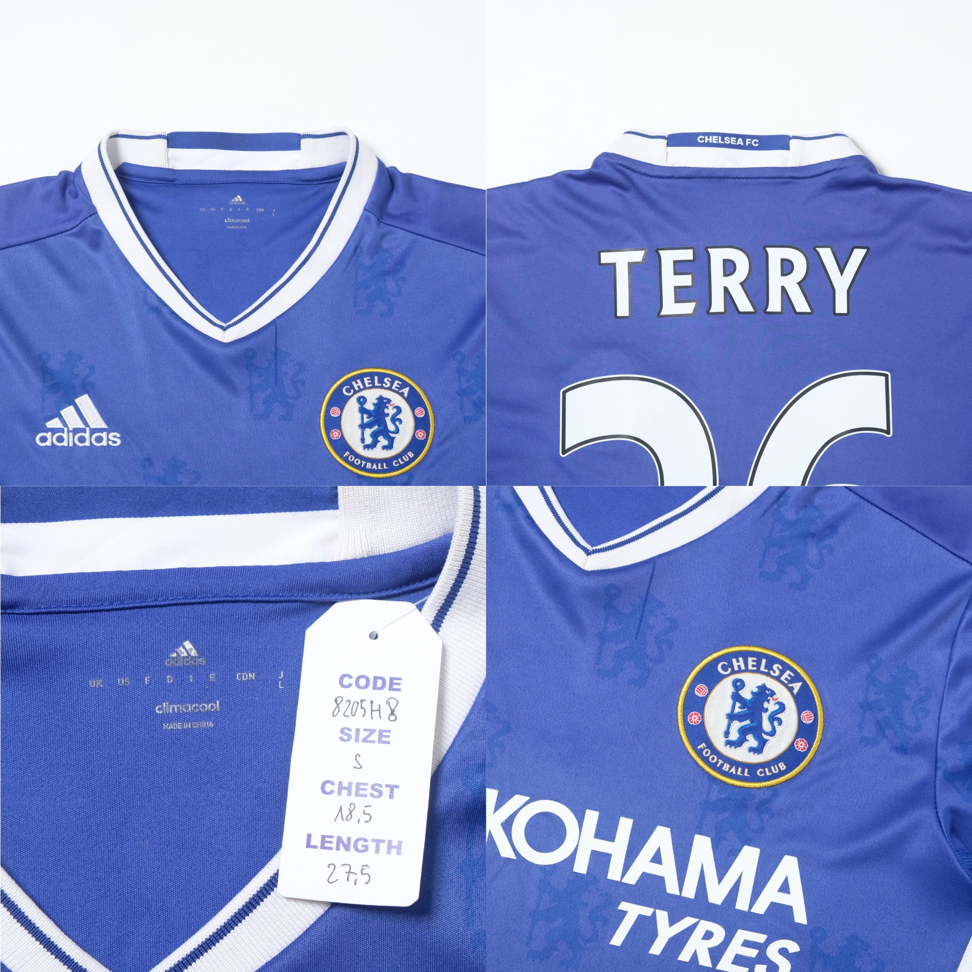 2016/17 Chelsea Home Shirt Adidas Terry (S/M)
