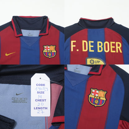 2003/04 Barcelona Home Shirt Nike De Boer (M)