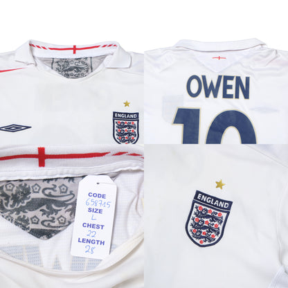 2006/08 England Home Shirt Umbro Owen (L)