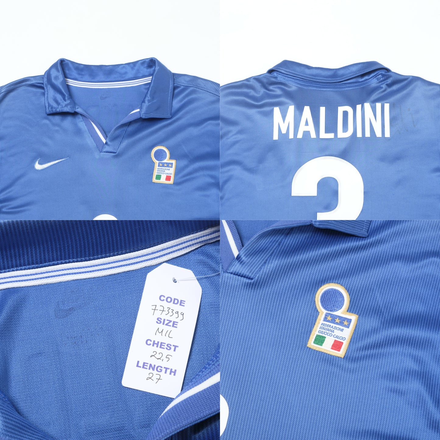 1997/98 Italy Home Shirt Nike Maldini (M/L)