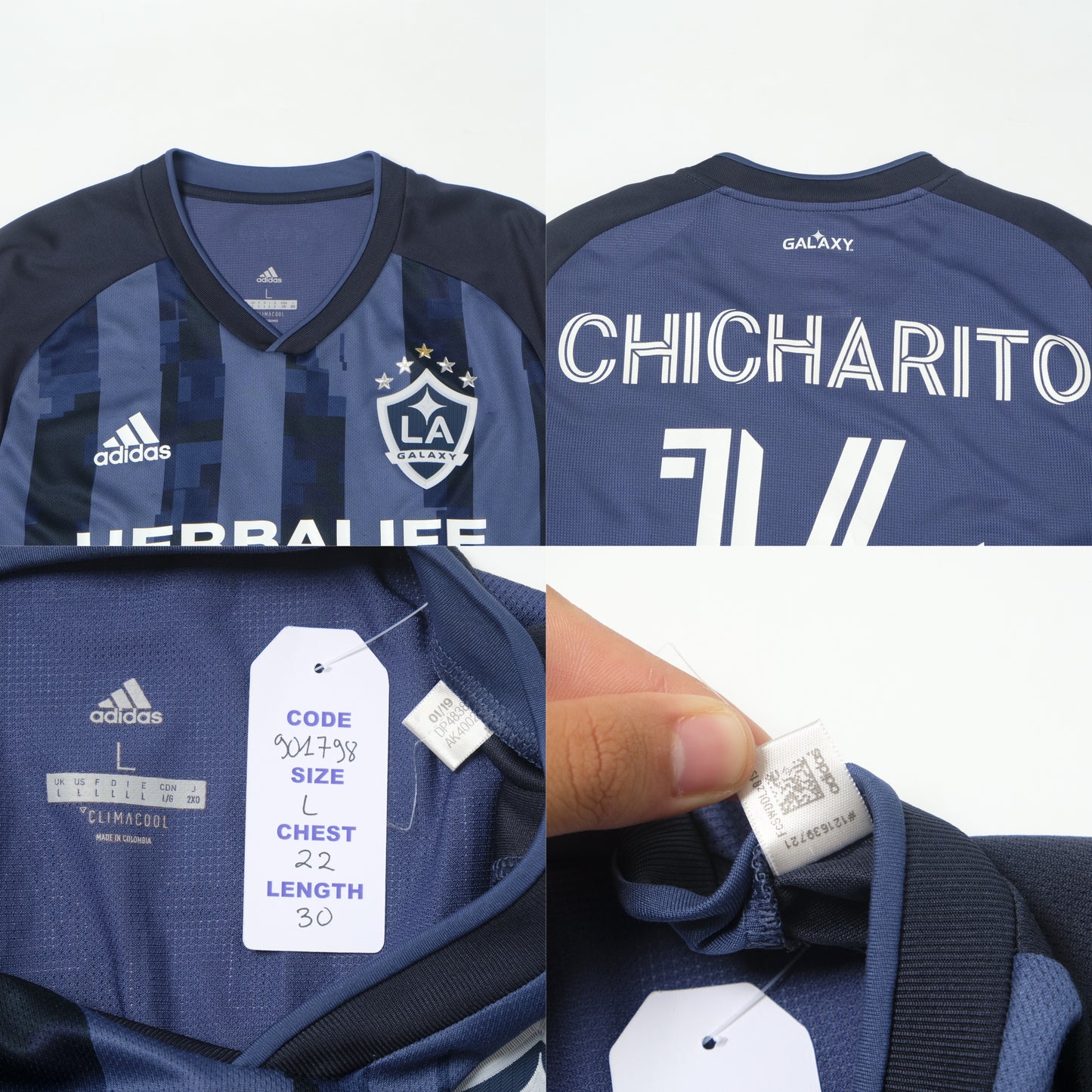 2019/20 LA Galaxy Away Shirt Adidas MLS Chicharito (L)