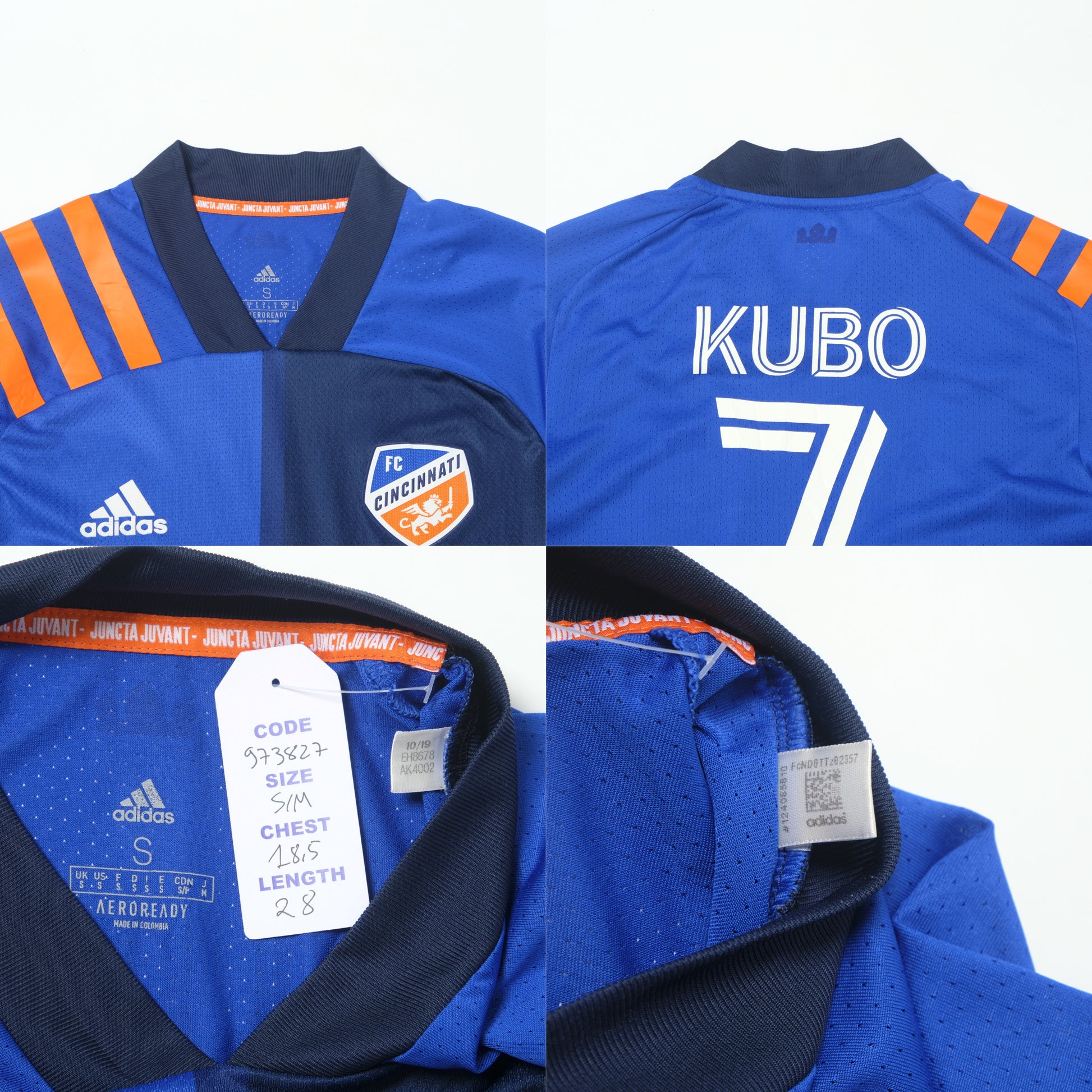 2019/20 FC Cincinnati Home Shirt Adidas MLS Kubo (L)