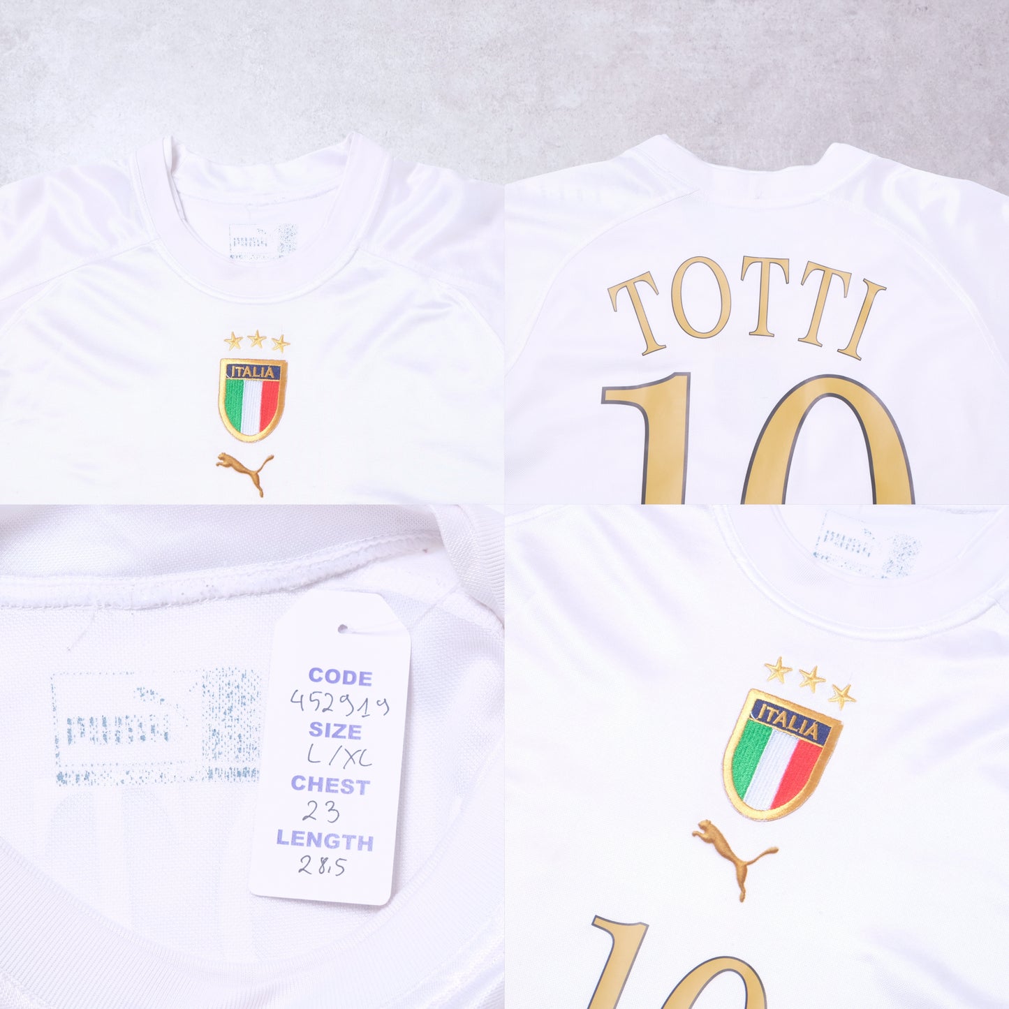 2004/06 Italy Away Shirt Puma Totti (L/XL)