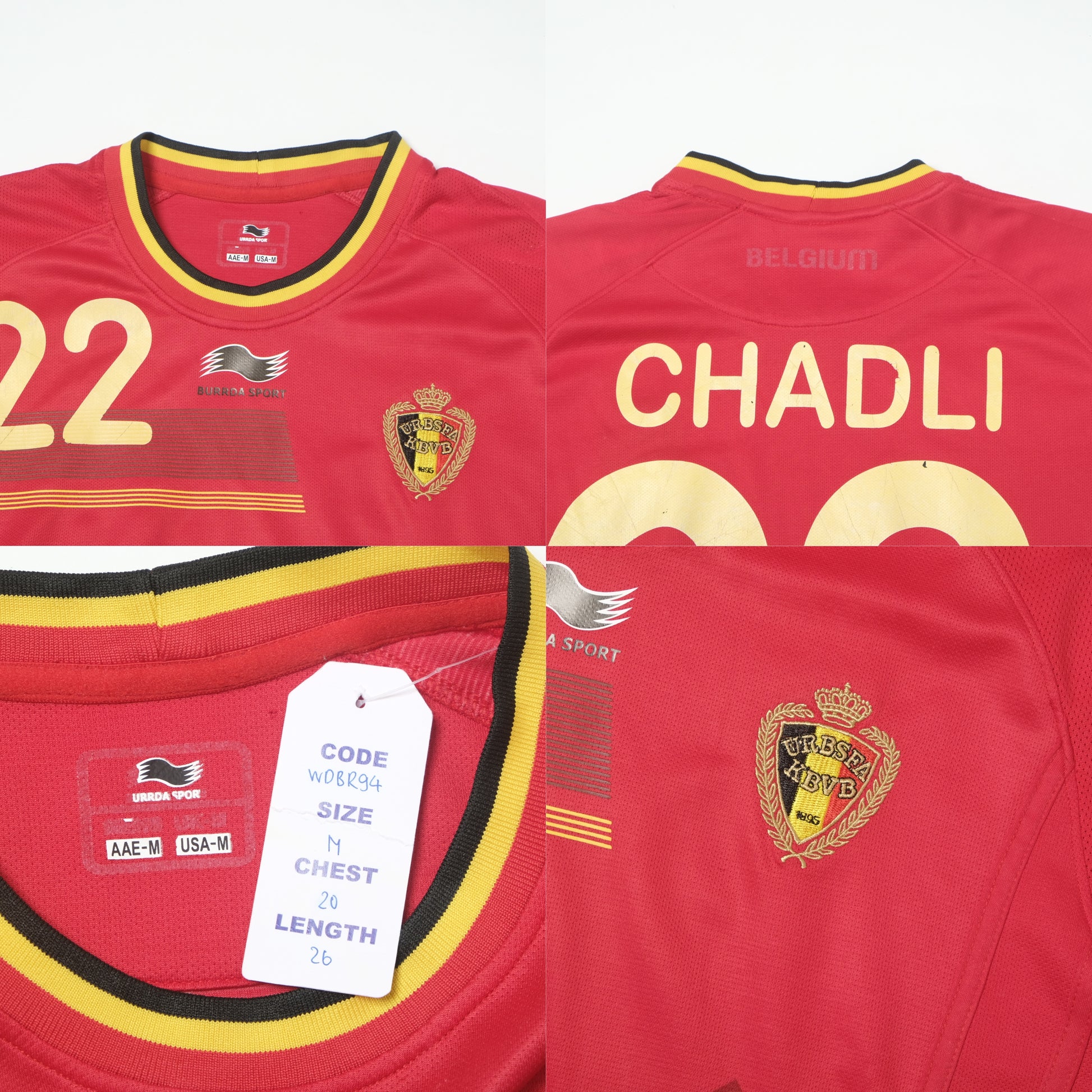 2014/15 Belgium Home Shirt Burrda Sport Chadli (M)