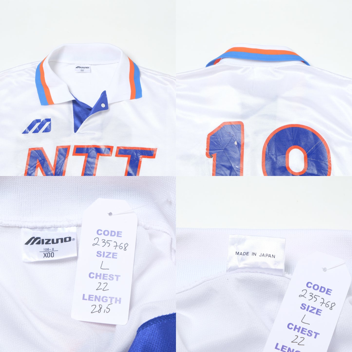 1998 NTT Kanto (RB Omiya Ardija) Away Shirt Mizuno J-League (L)