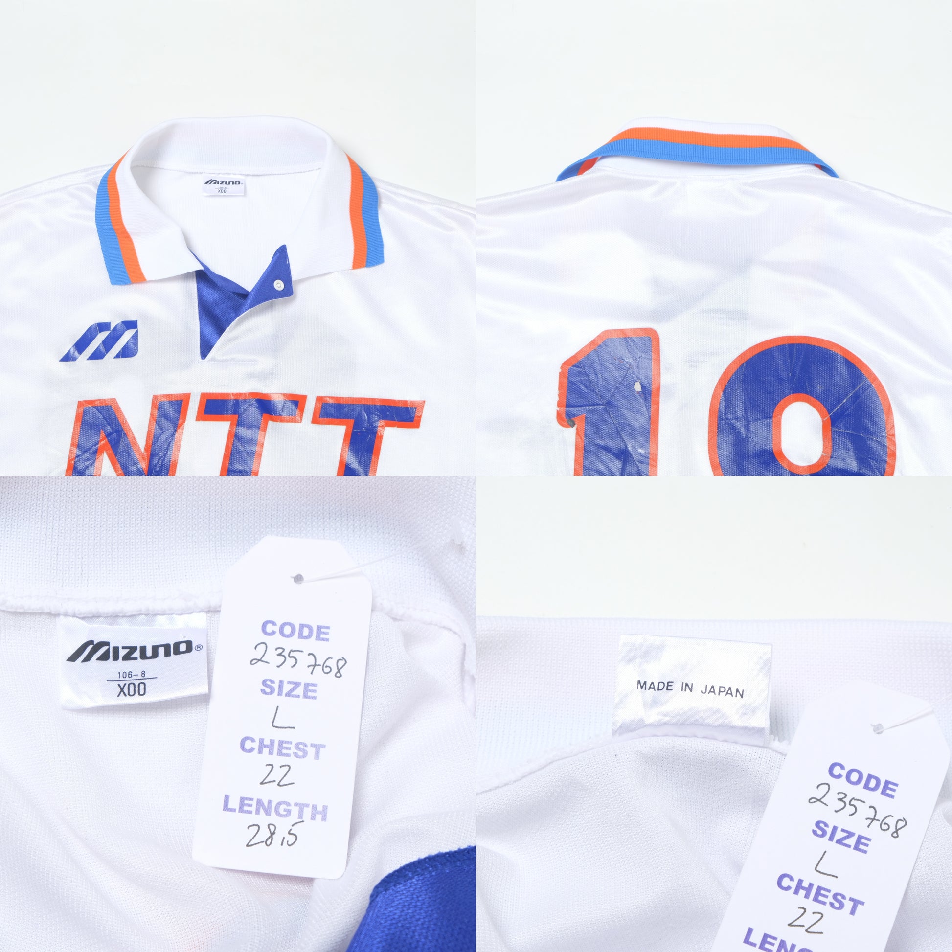 1998 NTT Kanto (RB Omiya Ardija) Away Shirt Mizuno J-League (L)