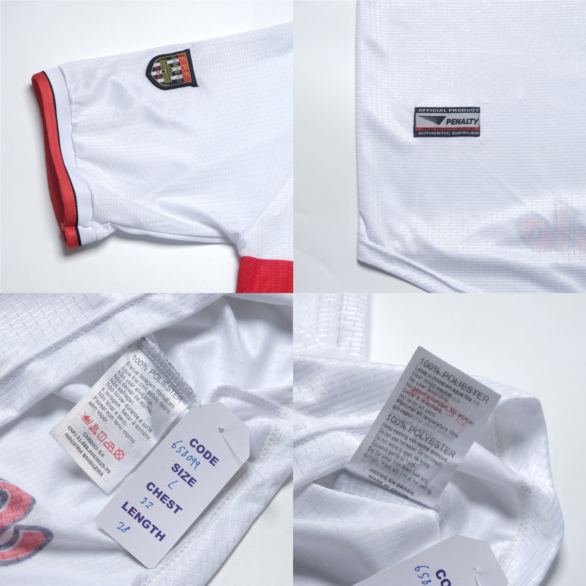 2001/02 Sao Paulo Home Shirt Penalty (L)
