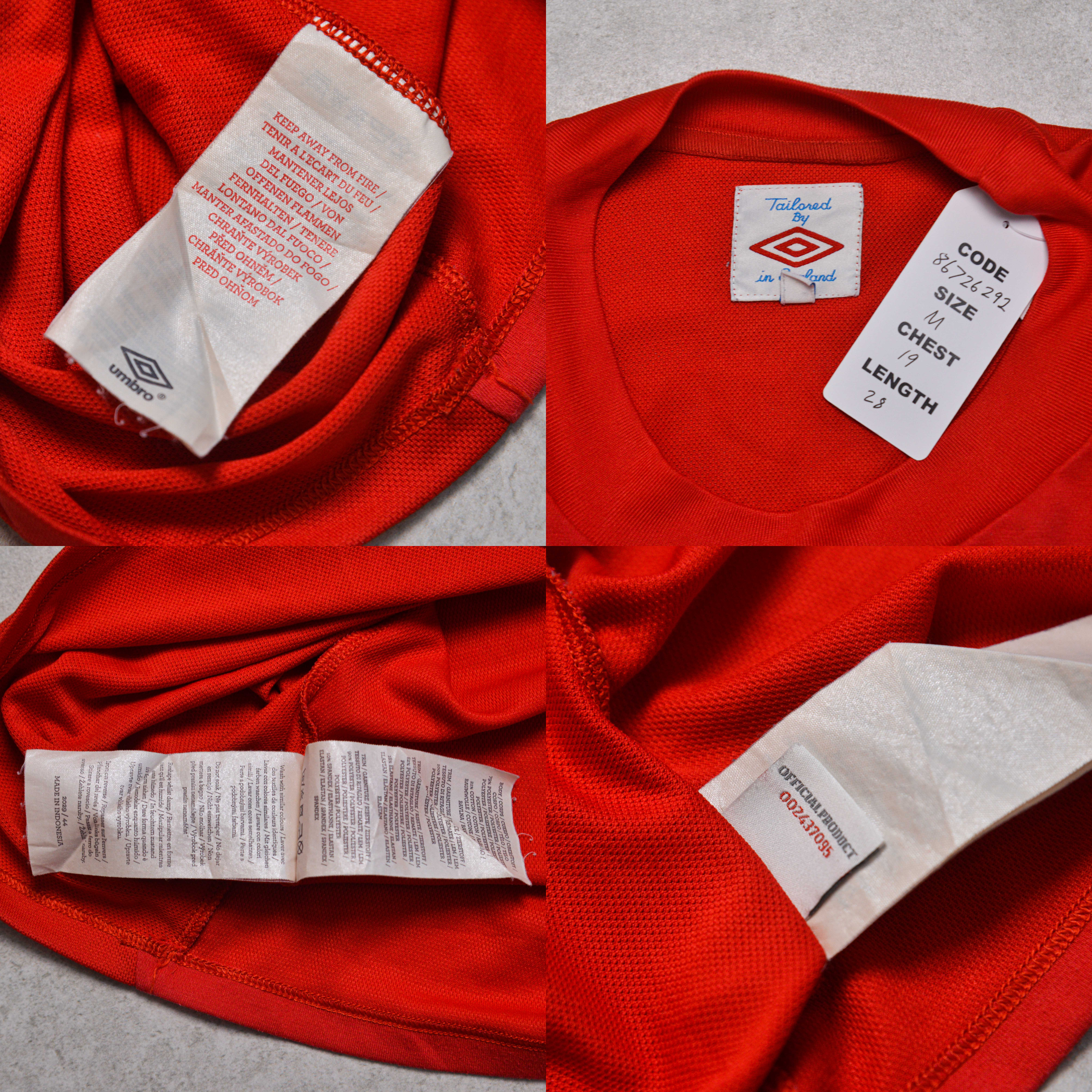 2010/11 England Home Shirt Umbro (M)