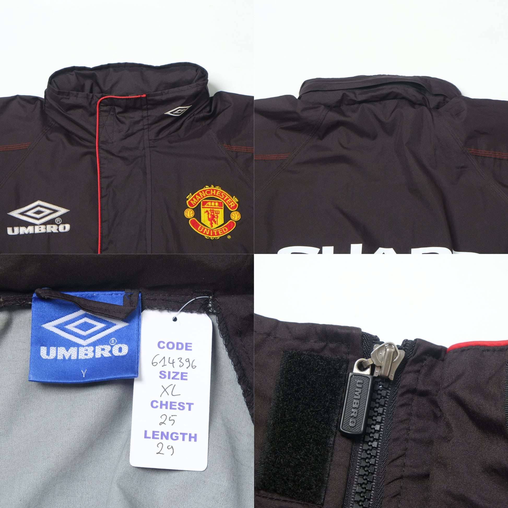 1998/99 Manchester United Track Training Jacket Umbro (XL)