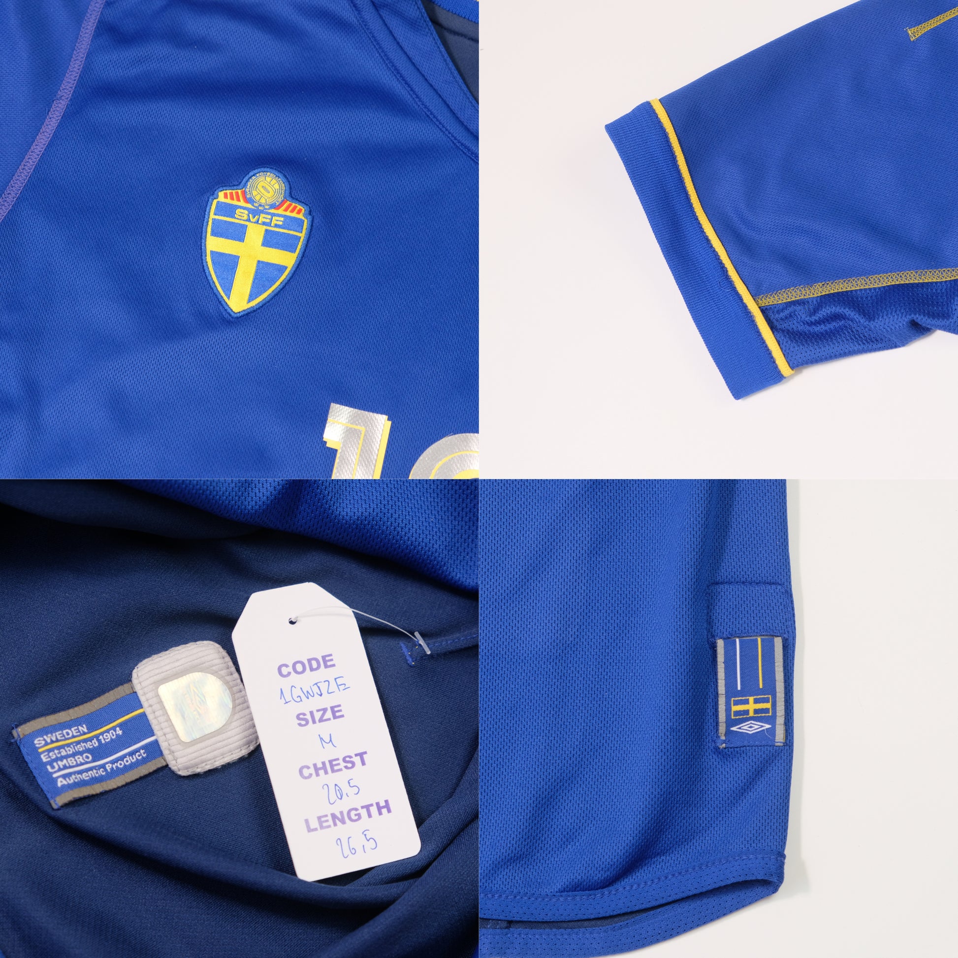 2003/04 Sweden Away Shirt Umbro Ibrahimovic (M)