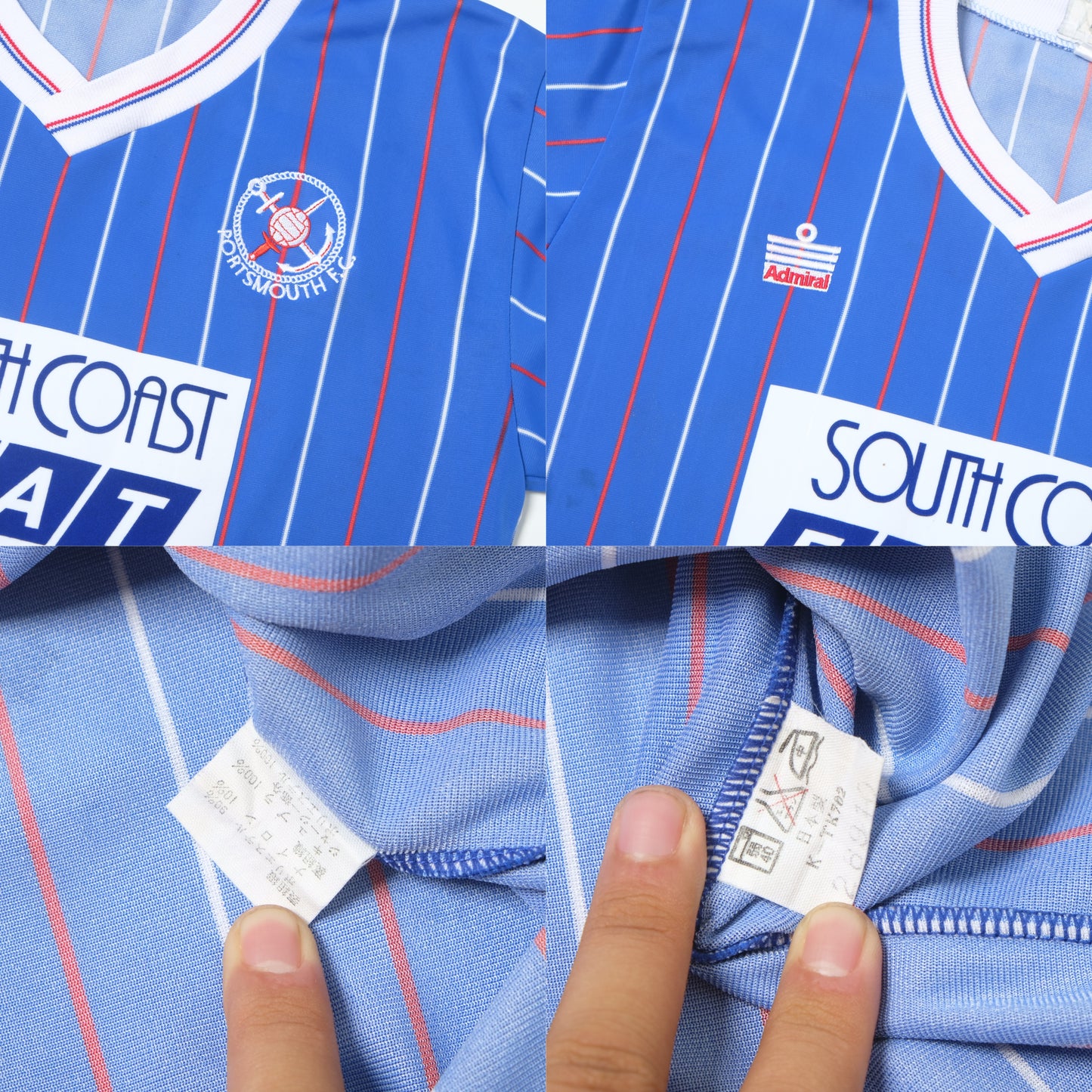 1987/88 Portsmouth Home Shirt Admiral (S)