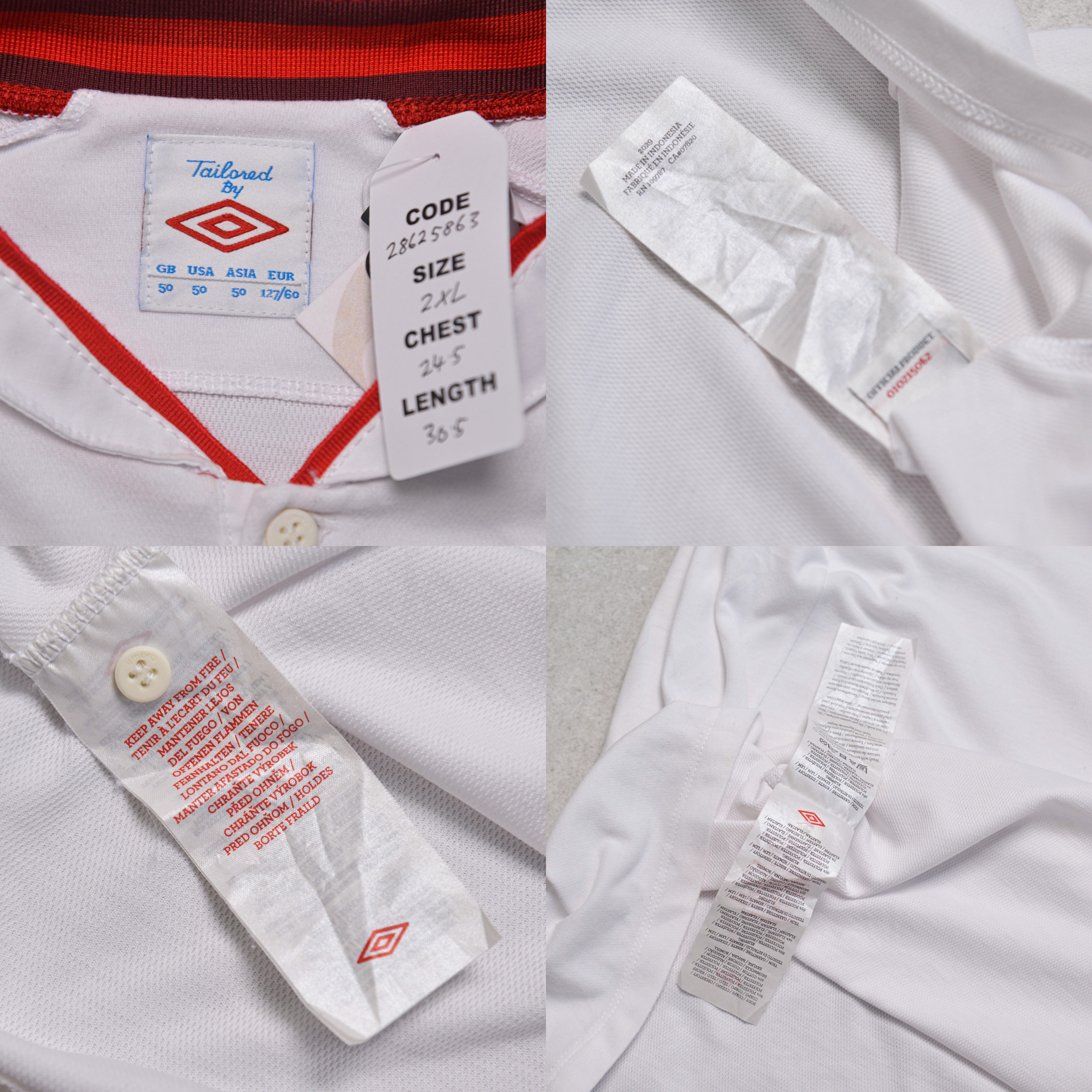 2012/13 England Home Shirt Umbro (2XL)