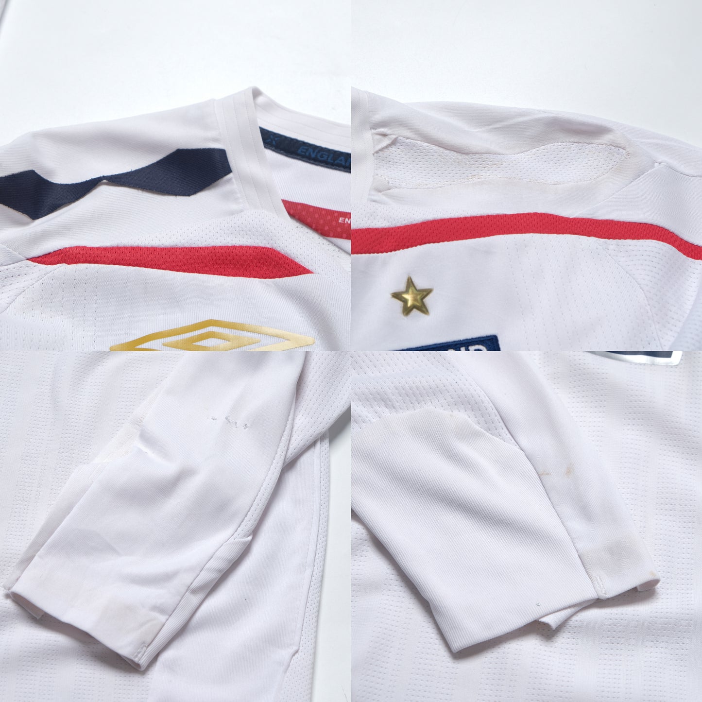 2007/09 England Home Shirt Umbro Beckham (M)