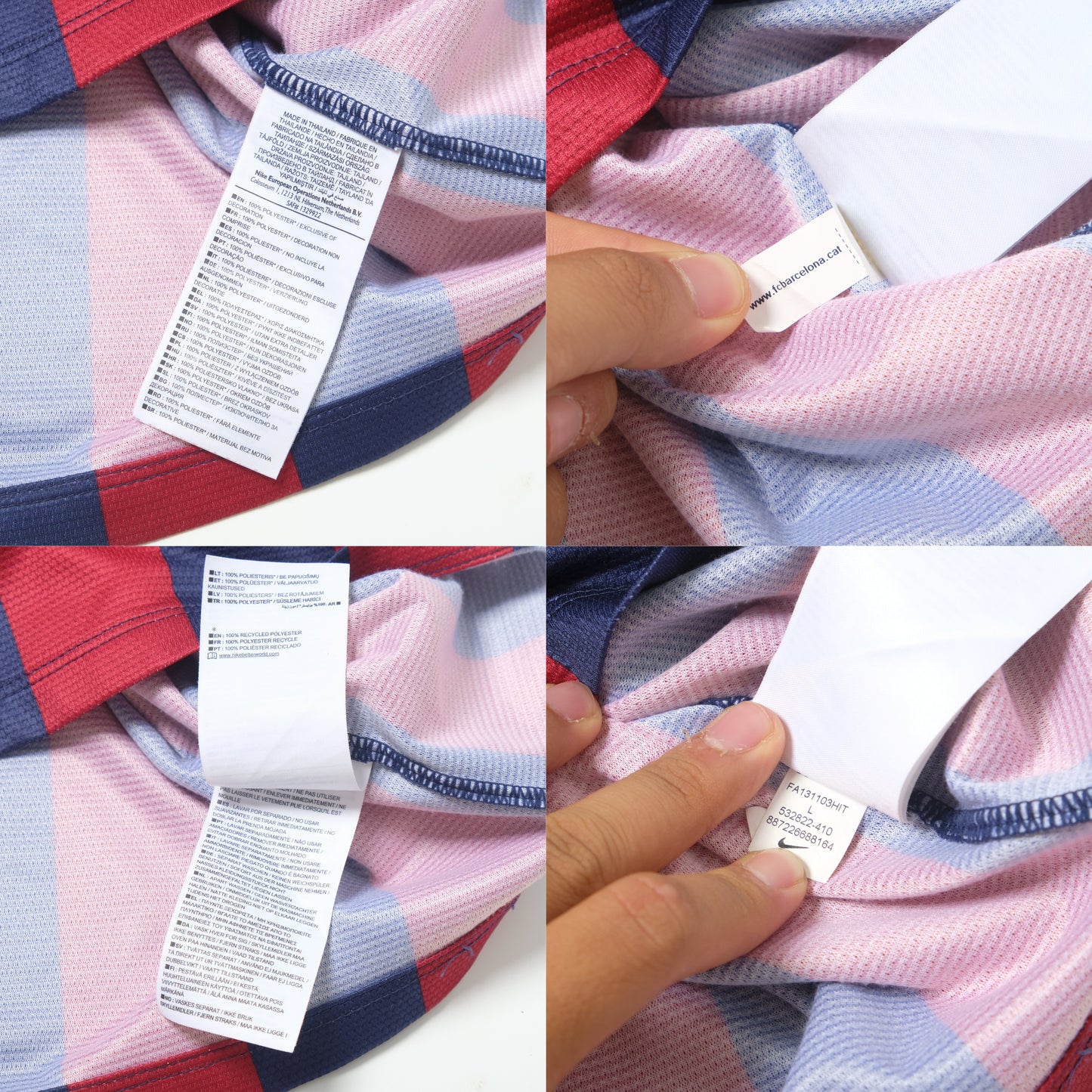 2013/14 Barcelona Away Shirt Nike Iniesta (L/XL)