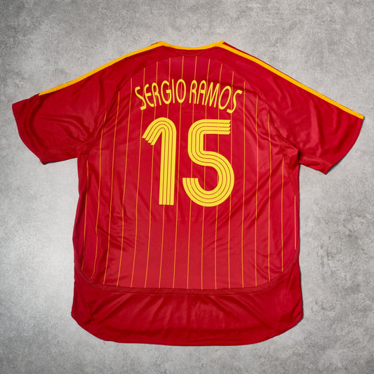 2006/08 Spain Home Shirt Adidas Ramos (XL/XXL)