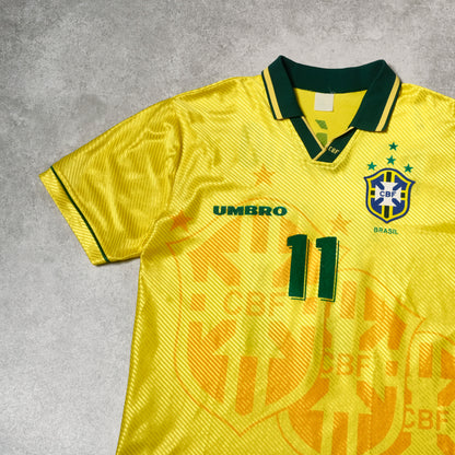 1994/95 Brazil Home Shirt Umbro Romario (L/XL)