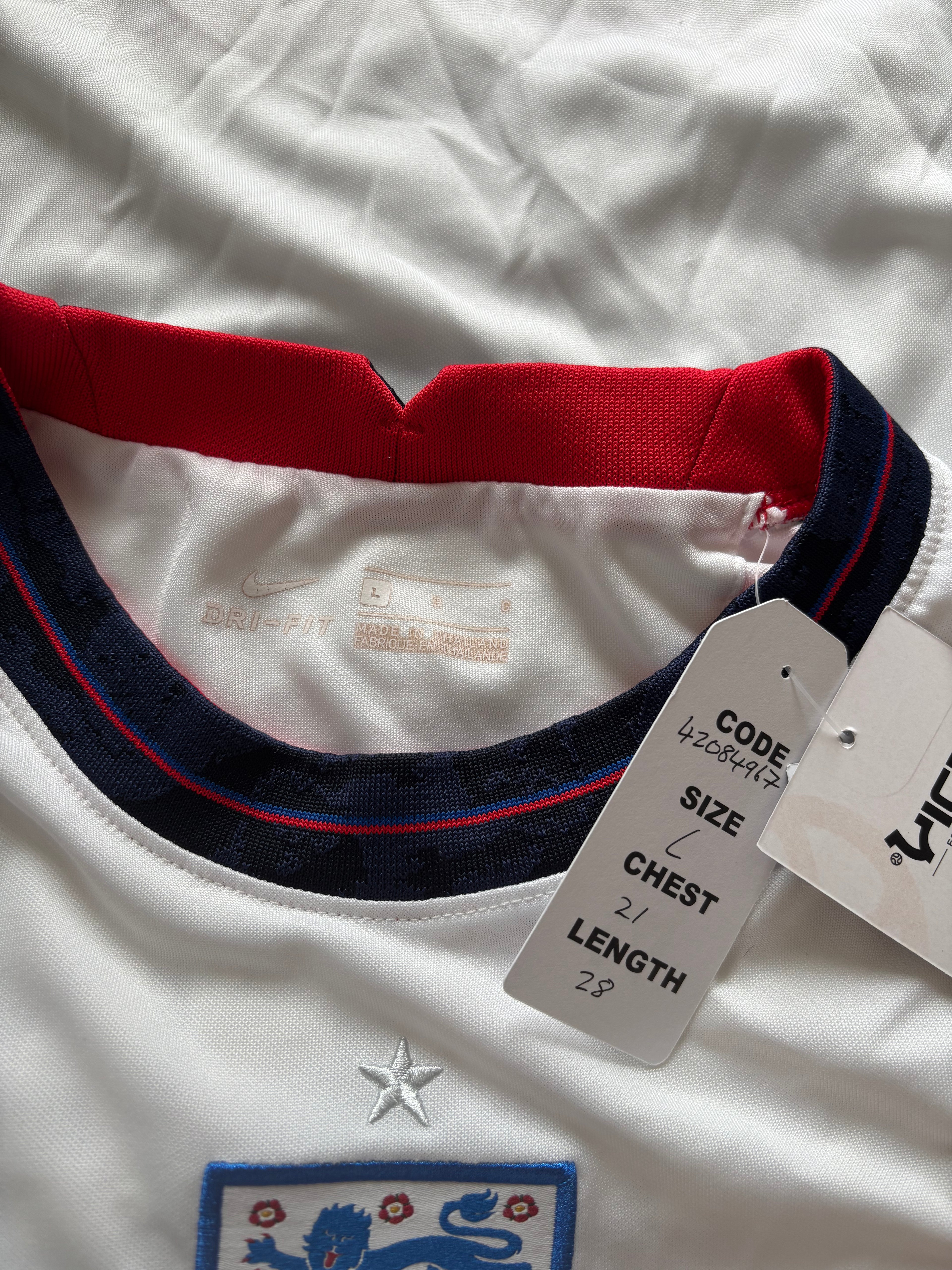 2020/21 England Home Shirt Nike Kane (L)