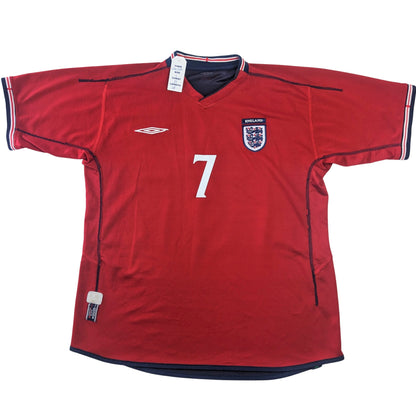 England Beckham Original 2002/2004 Home Football Shirt Large