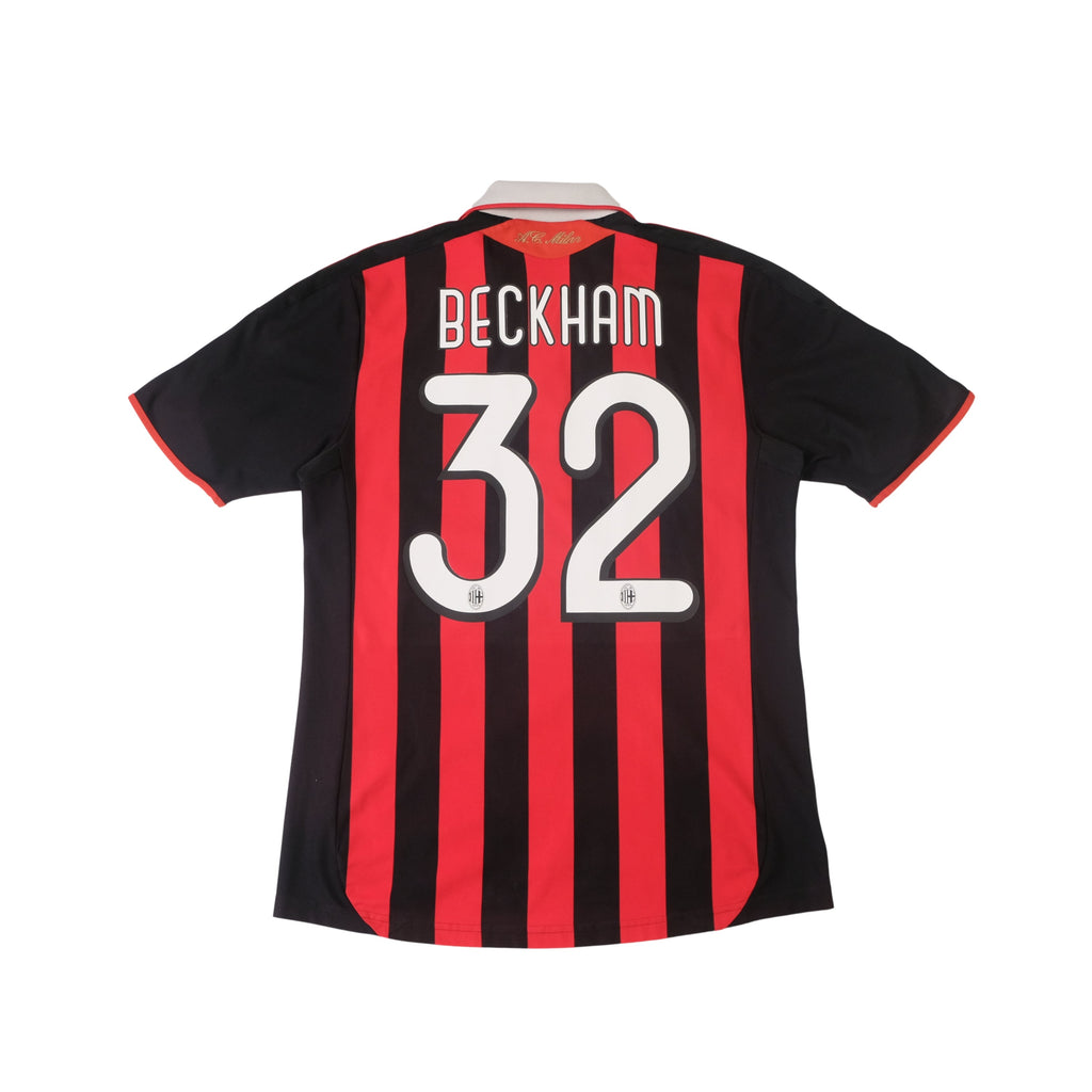 2009/10 AC Milan Home Shirt Adidas Beckham (S/M)