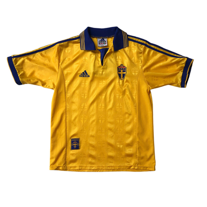 Sweden Original 1998/1999 Adidas Home Football Shirt Small