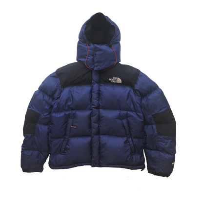 The North Face Summit Series Baltoro 700 Blue/Black Down Puffer Jacket Medium