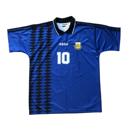 Argentina Original Maradona 10 1994 Adidas Away Football Shirt Medium