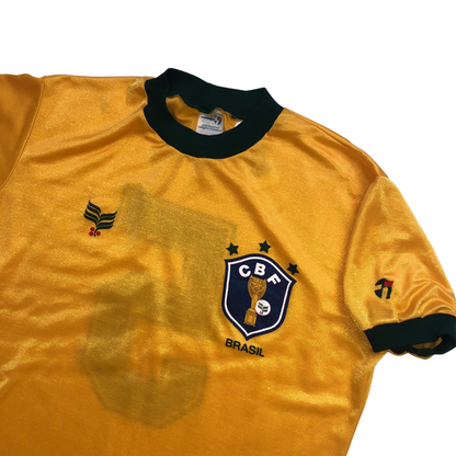 Brazil MATCH ISSUE Original 1981/1982 Topper Home Football Shirt Medium/Large
