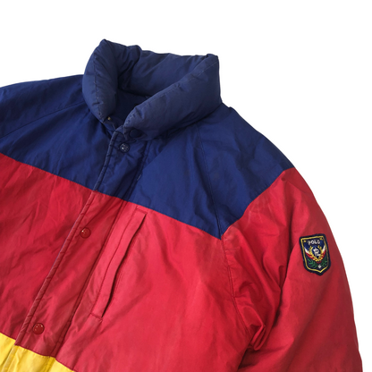 Polo Ralph Lauren Vintage 1990s Multicolour Puffer Jacket Large