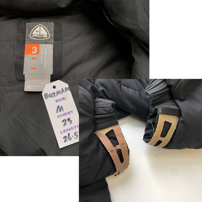 Nike ACG Vintage Black Down Puffer Jacket Medium