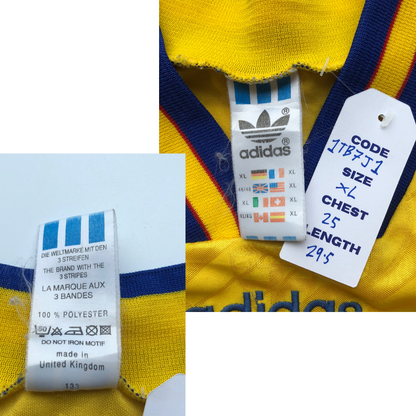 Sweden Original Adidas 1994/1996 Home Vintage Football Shirt XL