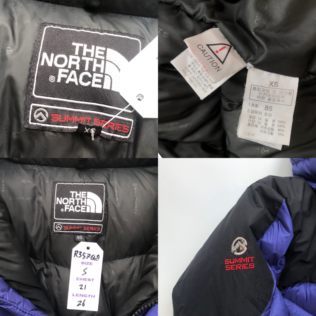 The North Face Summit Series 850 Blue/Black Down Puffer Jacket Small