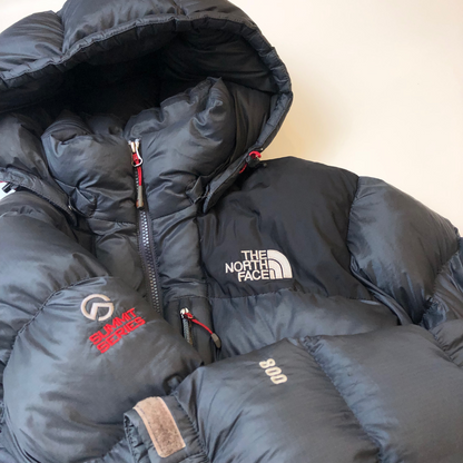 The North Face 800 Summit Series Black/Grey Down Puffer Jacket Large