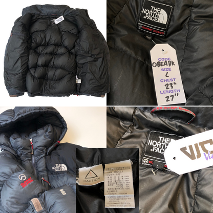 The North Face 800 Summit Series Black/Grey Down Puffer Jacket Large