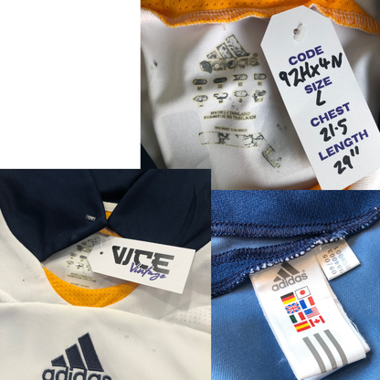 LA Galaxy Beckham Long Sleeve 2007/2008 Adidas Home Football Shirt Medium/Large